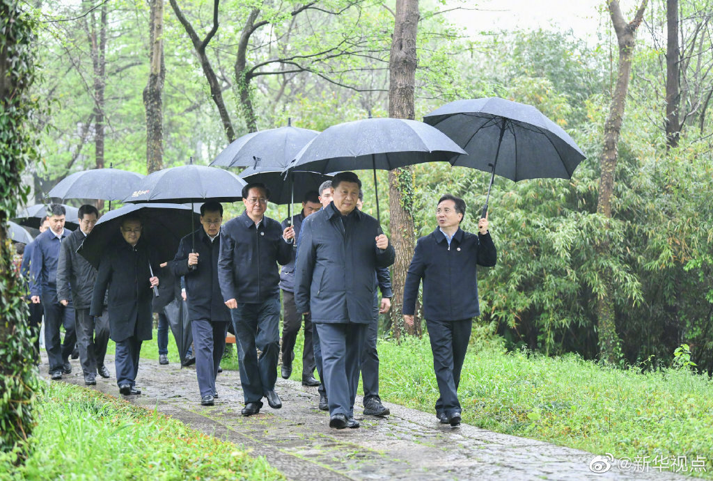 習(xí)近平考察杭州濕地保護利用和城市治理情況