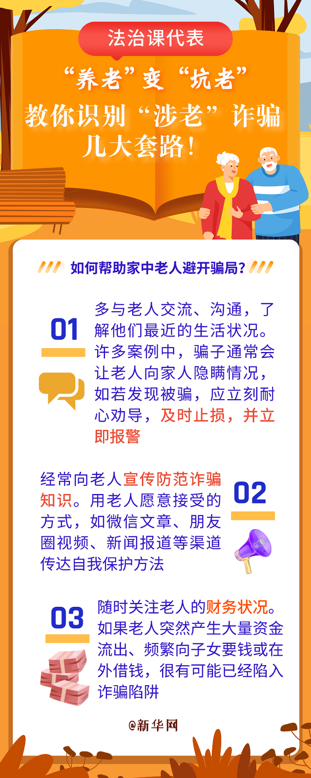 法治課代表|別讓“養(yǎng)老”變“坑老” 教你識別“涉老”詐騙！ 