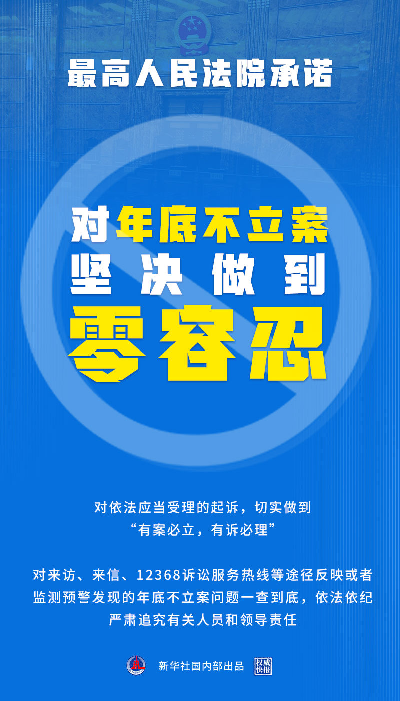 最高法承諾對(duì)年底不立案堅(jiān)決做到零容忍