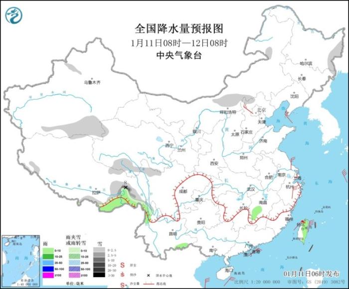 豫鄂湘贛等地有大霧 青藏高原東南部有強降雪過程