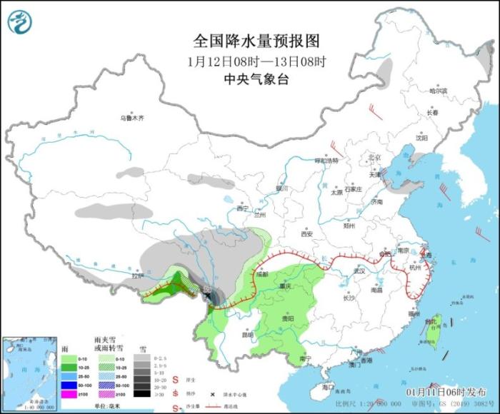 豫鄂湘贛等地有大霧 青藏高原東南部有強降雪過程