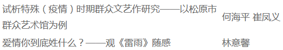 “戲劇中國”2021年度作品征集推選活動作品推選結(jié)果揭曉