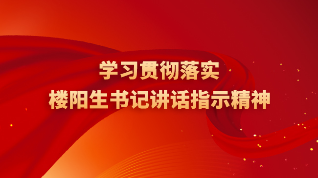 學習貫徹落實樓陽生書記講話指示精神