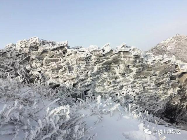 「金頂●冬雪」忽如一夜春風來，千樹萬樹梨花開