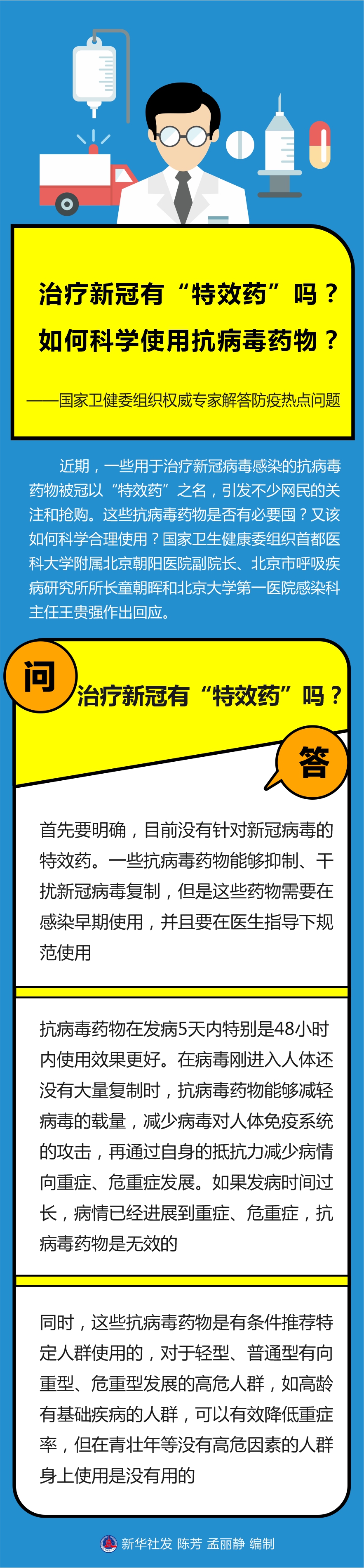 治療新冠有“特效藥”嗎？如何科學使用抗病毒藥物？——國家衛(wèi)健委組織權(quán)威專家解答防疫熱點問題