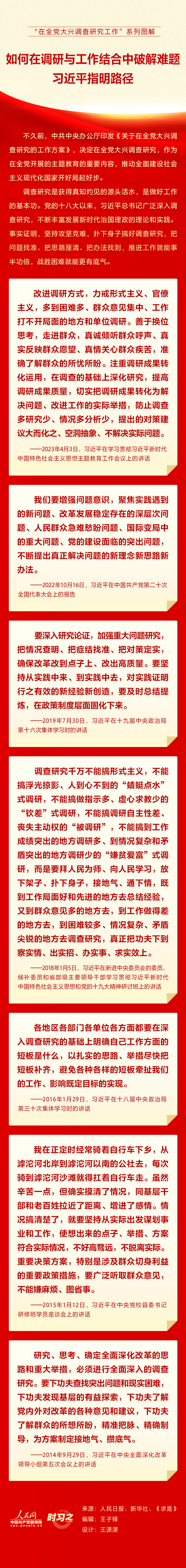 “在全黨大興調(diào)查研究工作”系列圖解 如何在調(diào)研與工作結(jié)合中破解難題 習(xí)近平指明路徑