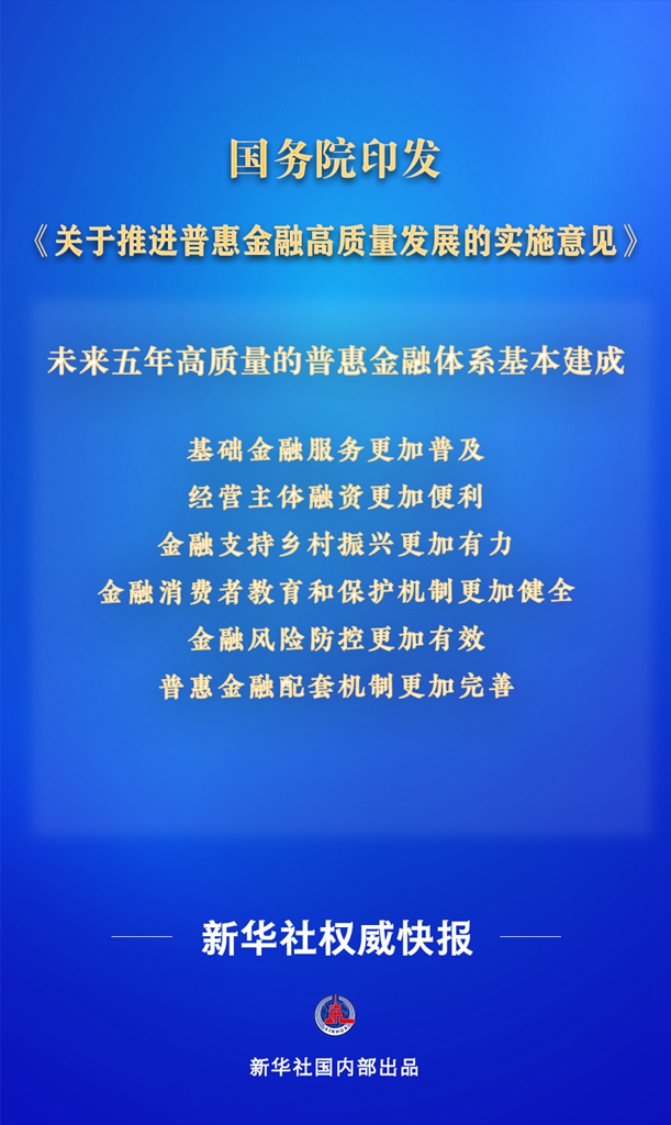 我國(guó)明確未來五年普惠金融高質(zhì)量發(fā)展目標(biāo)