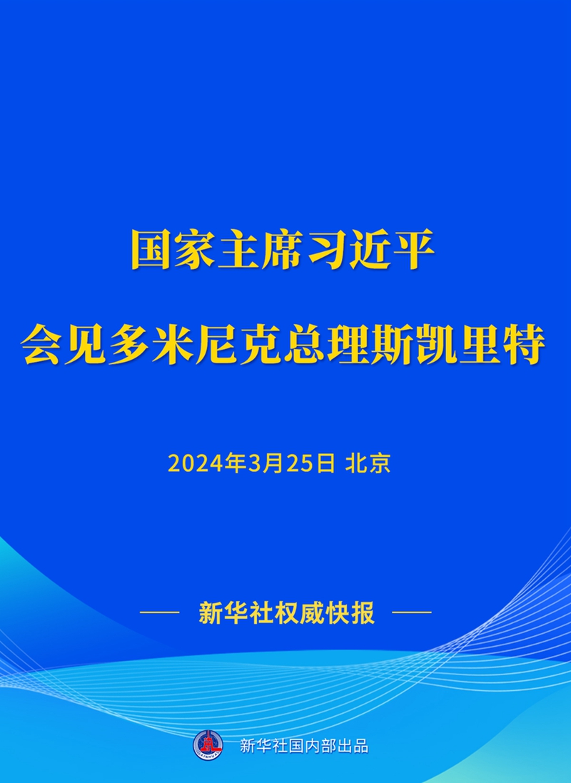 習近平會見多米尼克總理斯凱里特