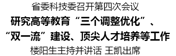 省委科技委召開第四次會議