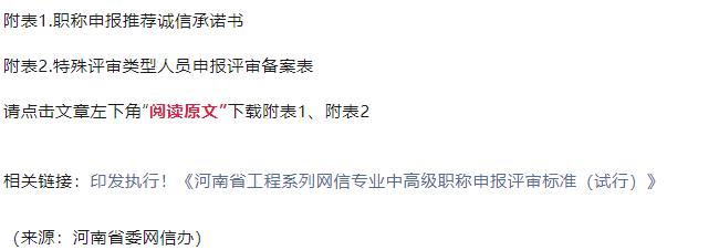 2024年度河南省工程系列網(wǎng)信專業(yè)職稱評審工作安排